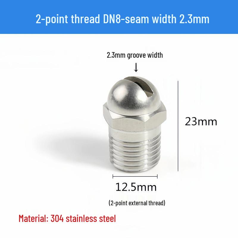 High-Pressure Stainless Steel Anti-Clogging Fan-Shaped Blow-Off Nozzle