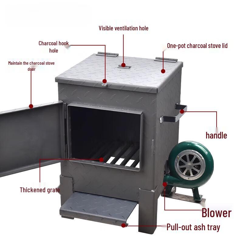 Jundingying Commercial Heavy-Duty Charcoal Grill