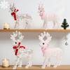 Christmas Colorful Sequined Elk Ornaments Desktop Window Atmosphere Decoration Bell Bow Deer