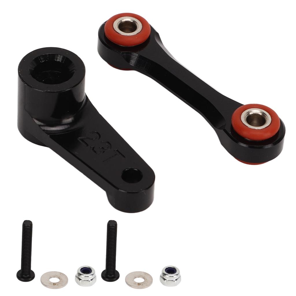 RC Servo Horns Set Aluminum Alloy Easy Replaceable 23T RC Servo Horns Steering Gear Rod for ARRMA