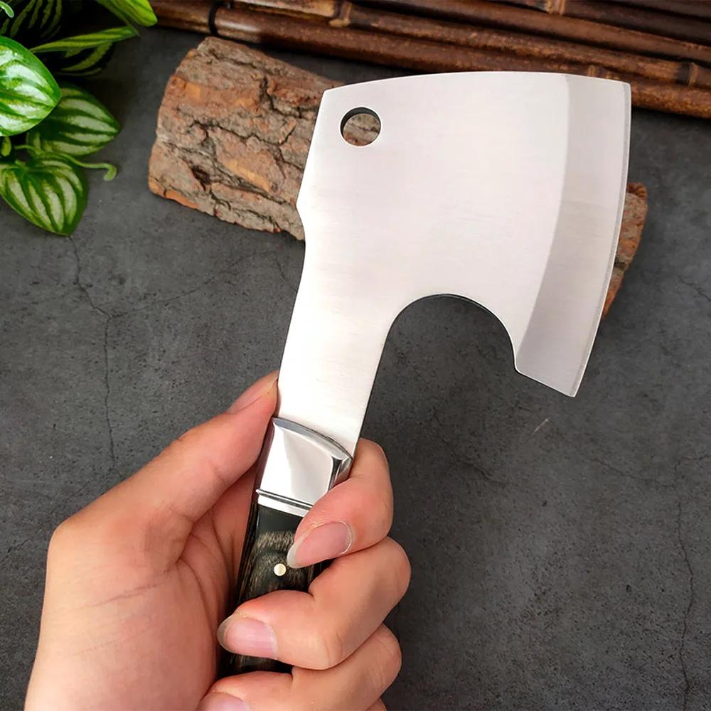 Stainless Steel Mini Axe Wood Handle Knife Axe Stainless Steel