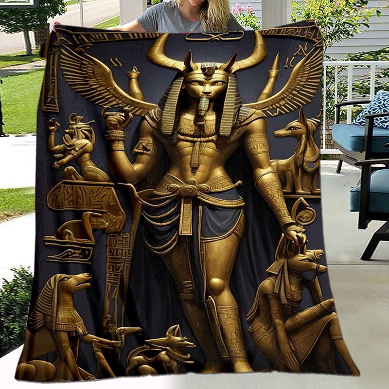 1 Stück Altägyptische Wandmalereien, Wikinger, Anubis Decke, Ganzjahres leichte Heim-Büro Außen Nickerchen Multifunktionale Decke