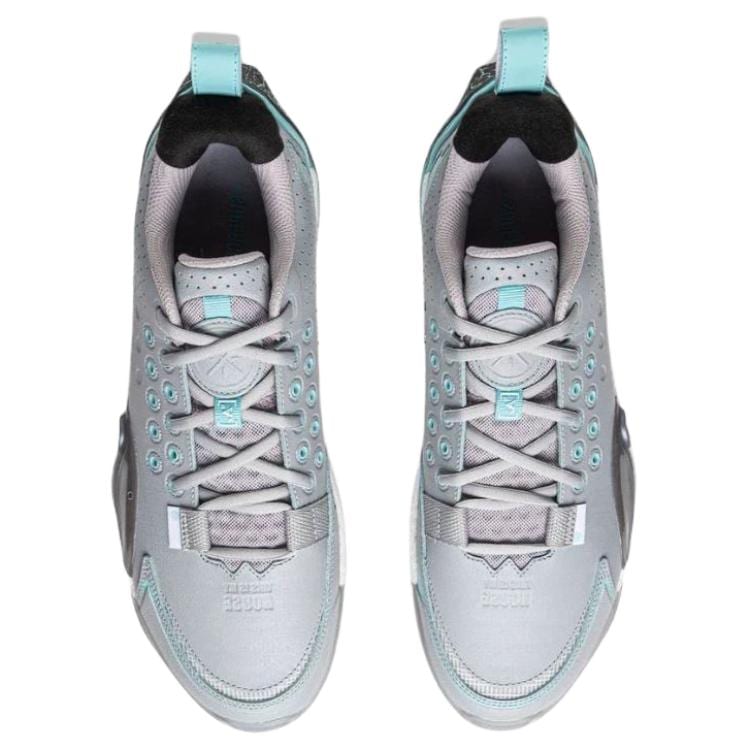 Li Ning Abriebfeste Dämpfung Niedrige Basketballschuhe Herren Grau Blau ABAV001-13