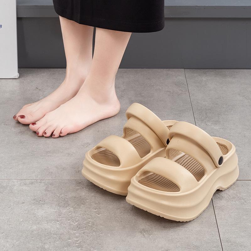 Papuci de vară cu platformă EVA pentru femei – Cu bandă dublă, Sandale versatile pentru plajă