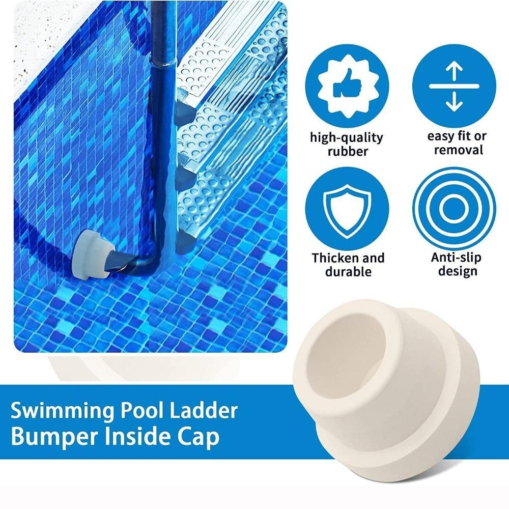 Rubber Pool Ladder Bumpers White Ladder Foot Covers New Inground Pool Accessories