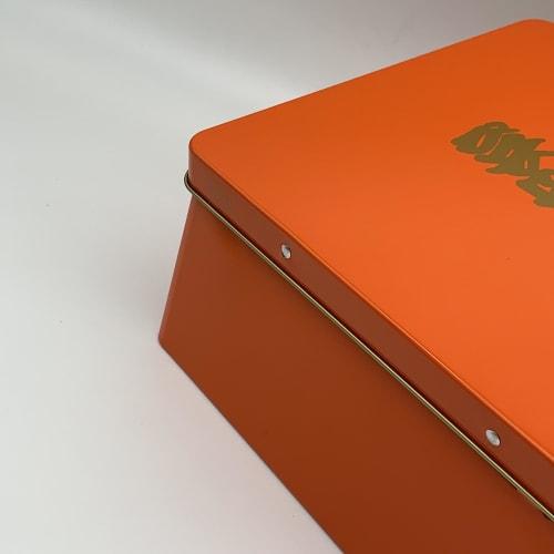 Fusachan Seaweed Storage Can, Vermilion Seaweed Storage Tin, for All-Purpose Seaweed (Full-Size Type)