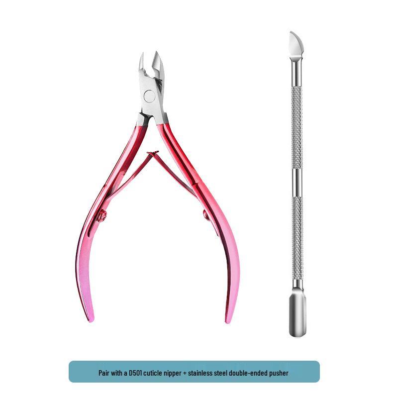Stainless Steel Manicure Set: 3-Piece Dead Skin Scissors, Double-Headed Pusher, and Nail Clipper