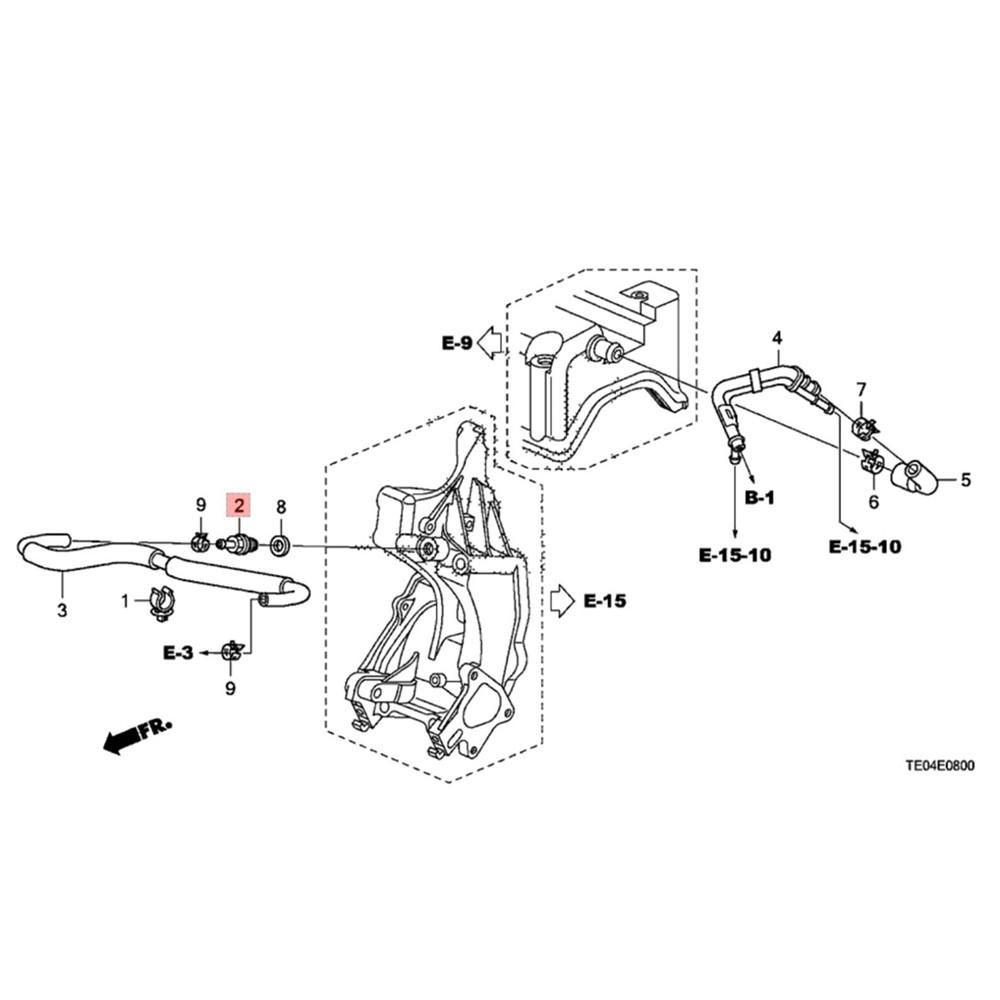 Pro Honda Sada PCV ventilu a podložek Odvětrávání klikové skříně 17130-RBB-A01