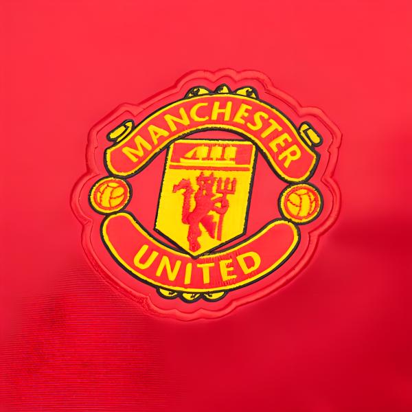 Adidas Pull à col rond imprimé Chemise de football vintage Homme Hauts Rouge AI6720