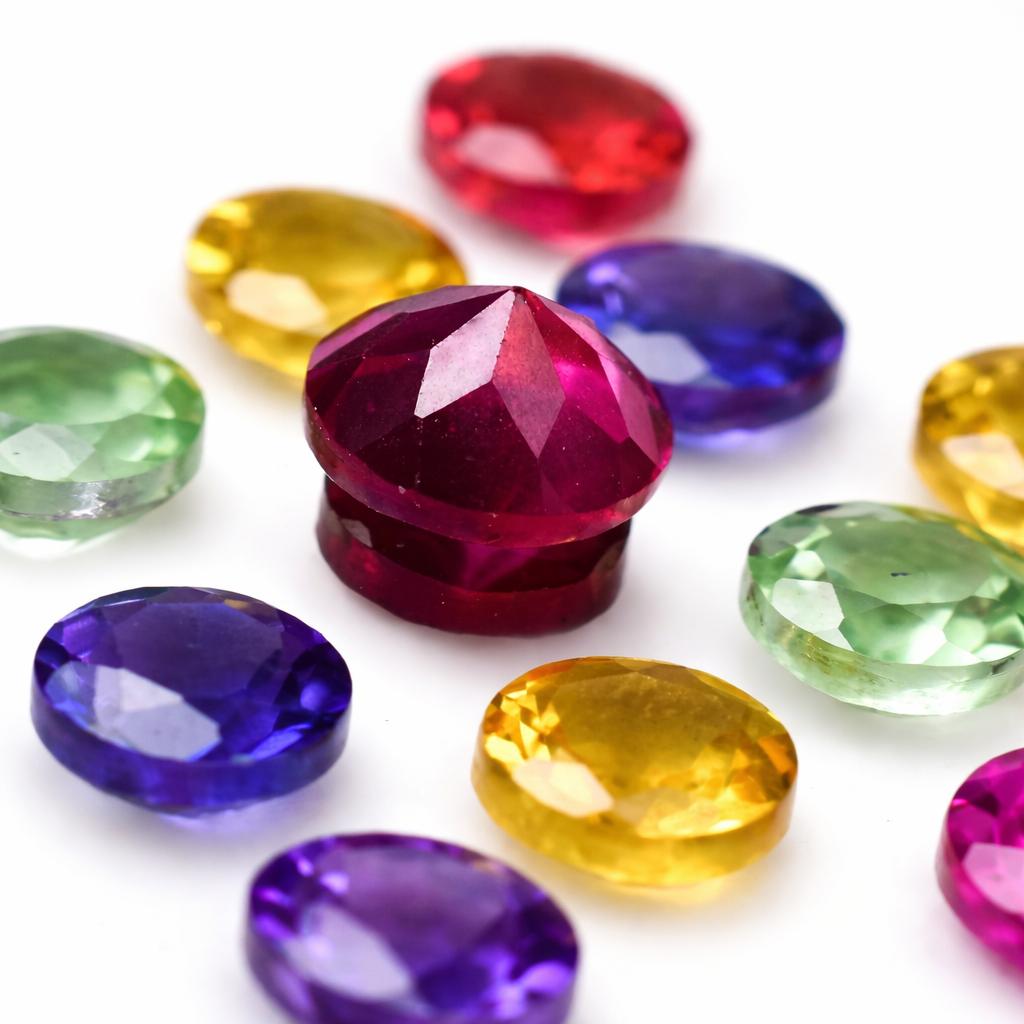 24 Pcs Mix Natural Color Sapphire   Gemstone 6x6 MM Round Sapphire Lot