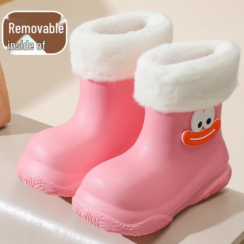 Dopamine Unisex Kids' Rain Boots - Anti-slip, EVA Fleece-lined, Detachable, for Kindergarten To High School