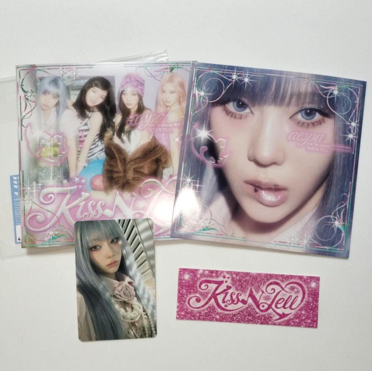 aespa KISS N TELL PLAKAT Wersja. OTWARTY ALBUM ze ZDJĘCIEM WINTER Ver. gray