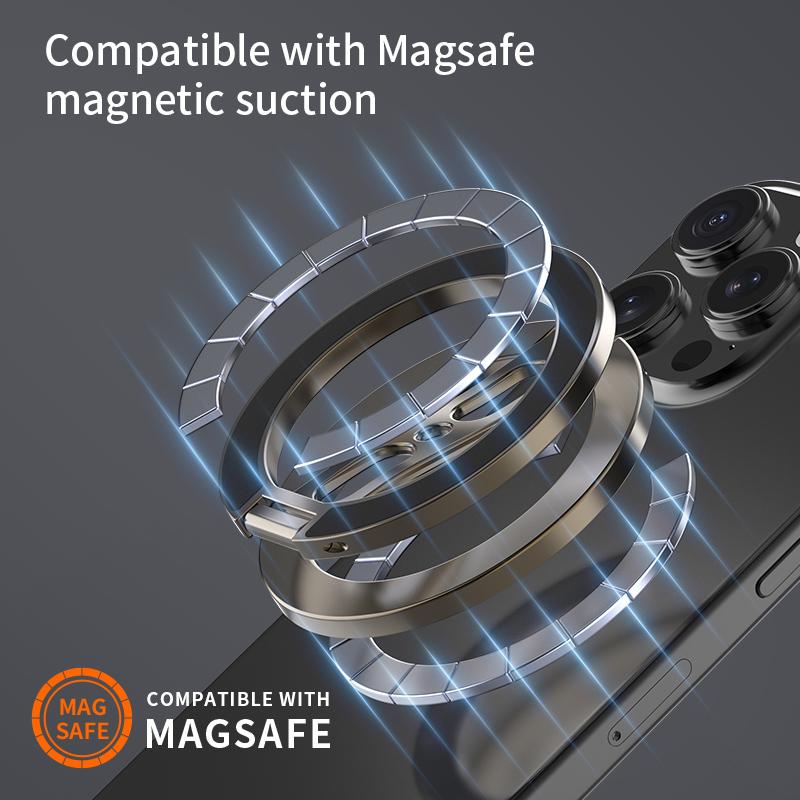 Magsafe Double-sided Magnetic Phone Finger Ring Holder Desktop Stand for iPhone 15 16 14 Pro Max Xiaomi Huawei Phone Accessories