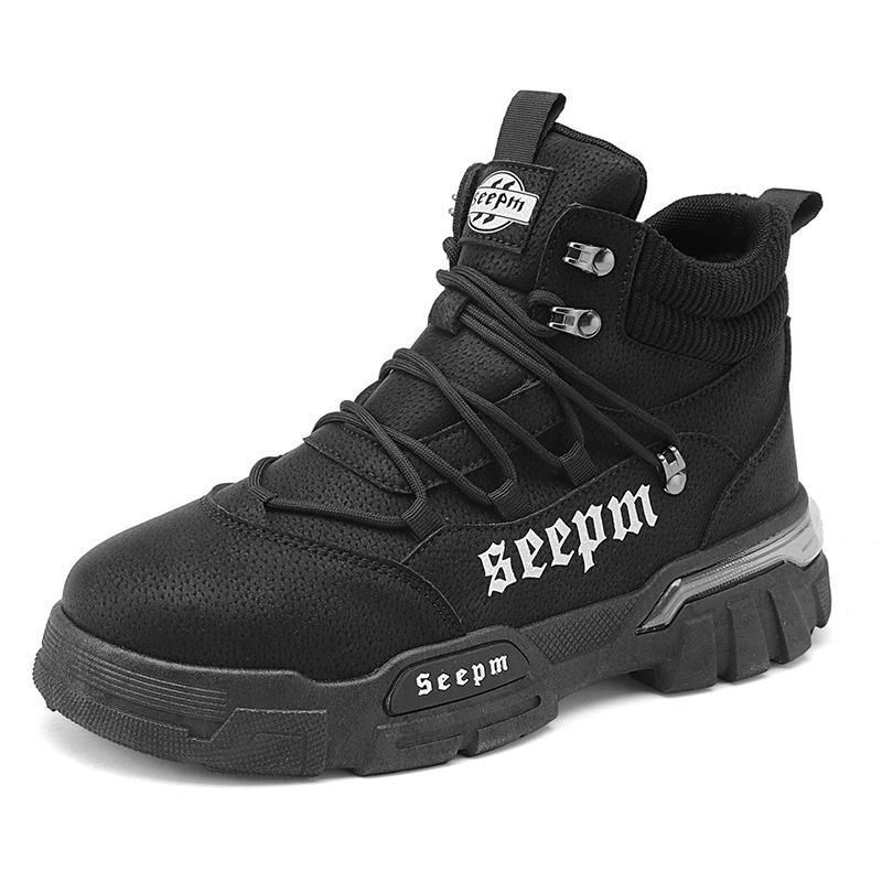 

Ботинки Мартина мужские рабочие ботинки уличные высокие осенне-зимние мужские новые мужские туфли модные на толстой подошве износостойкие альпинистские мужские ботинки 39