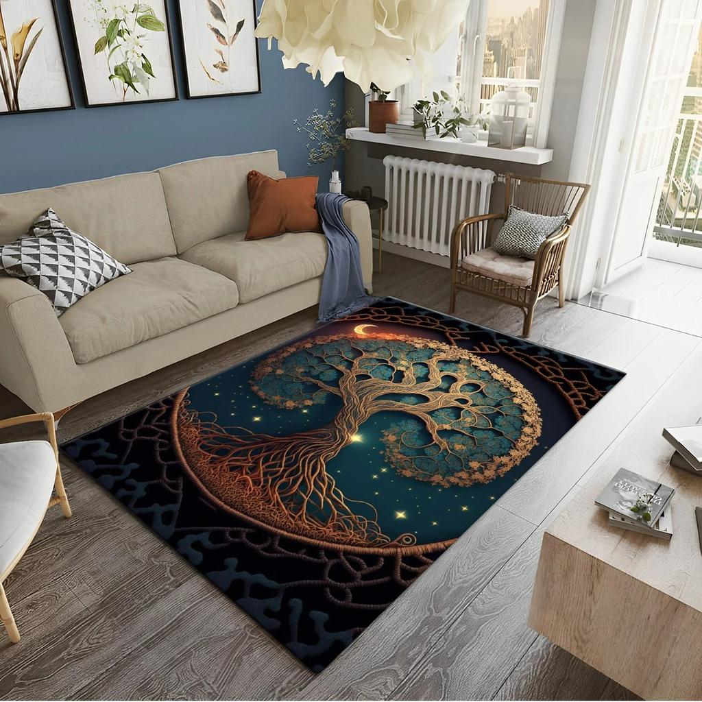 Hd Printed Muslim Prayer Carpet Ramadan Flannel Worship Rugs Non Slip Floor Mat for Living Room Bedroom Kitchen Decor Washable