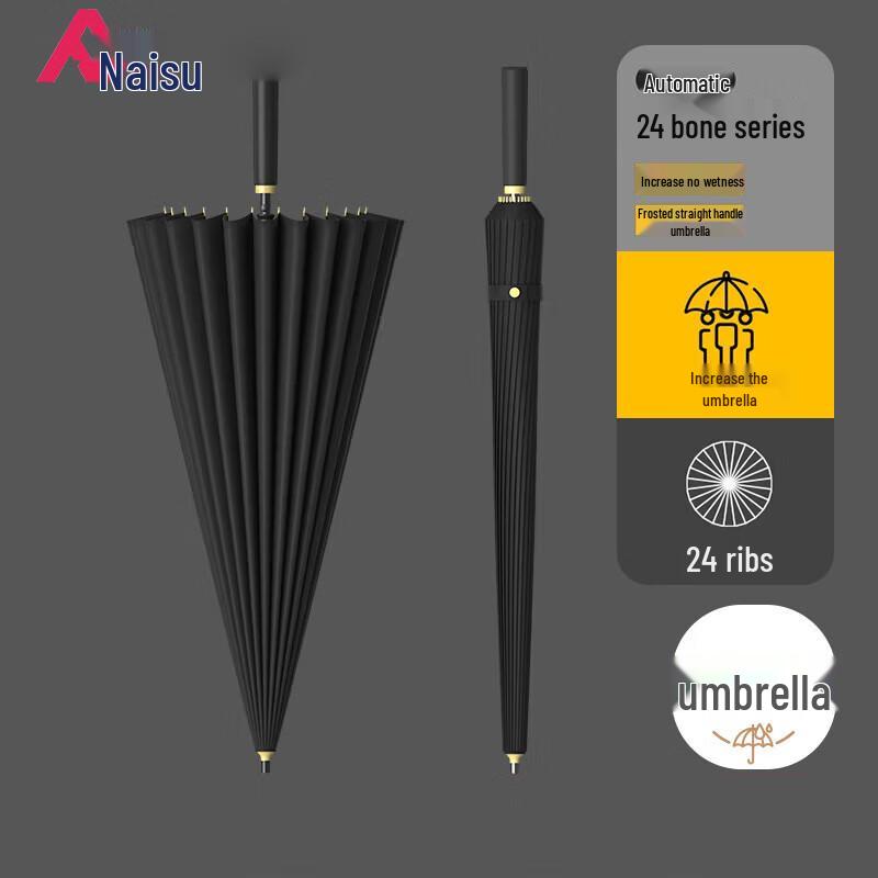 

Naixi Extra-Large 24-Rib Windproof Long-Handle Umbrella