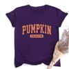 Pumpkin Season Unisex Short Sleeves Summer Autumn Female Tshirt Thanksgiving Halloween Party Female Round Neck Top Tee