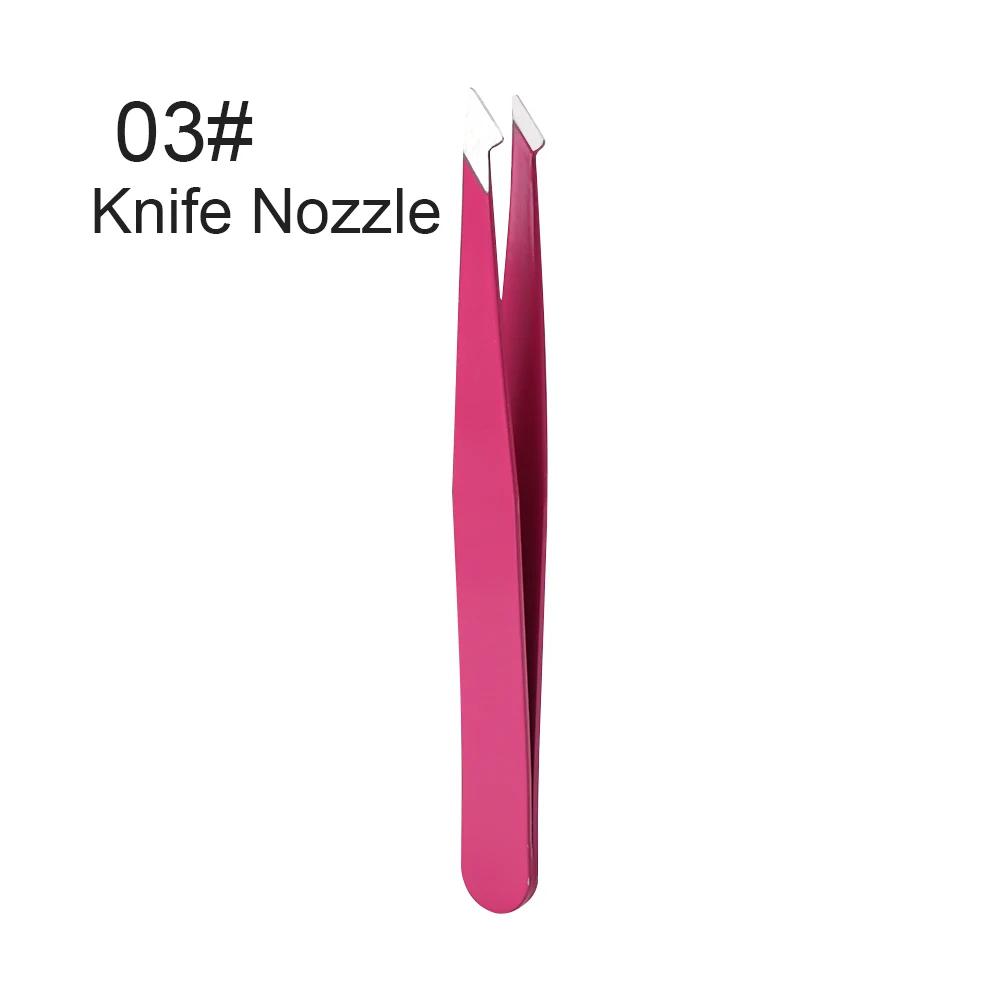 

1 шт. плоские скошенные кончики пинцетов для бровей портативные инструменты для стрижки волос и бороды из нержавеющей стали зажимы для ресниц аксессуары для макияжа