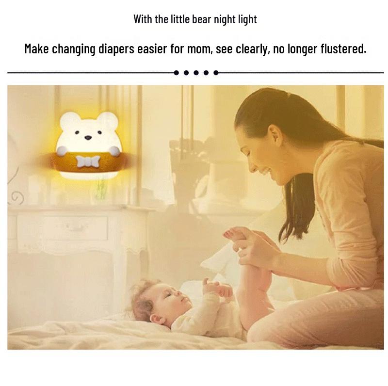 Remote-Control Plug-In & Rechargeable Night Light for Newborns - Ideal for Bedside, Breastfeeding, and Nighttime Baby Care