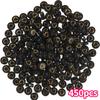 110/220/450 black acrylic heart-shaped beads 7mm round, with loose spacing beads in a heart-shaped pattern, used for DIY bracelet and jewelry making