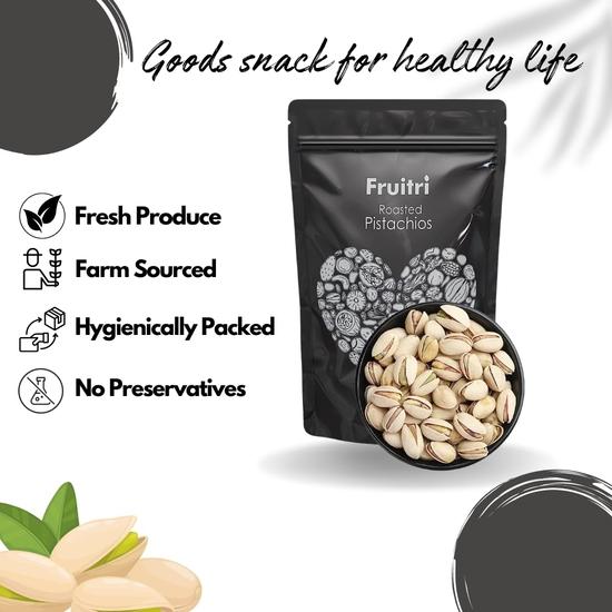 Fruitri Premium Irani Pistachios Nut, prażone i lekko solone, 400g