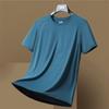 Unisex Summer Quick-Dry Ice Silk Sports T-Shirt - Breathable, Casual, Round Neck, Short Sleeve.