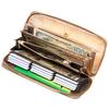 [VOICE] Align Graffiti Italian Cowhide Leather Women's Vertical Card Slot Round Zipper Long Wallet Gift Boxed Gold