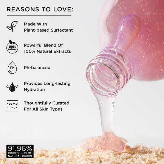 Kimirica Pink Caribbean Clouds Sulphate Free Shower Gel with the Goodness of Red Apple & Calabrian Bergamot | 100% Vegan 300ml