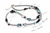 [Malline] Natural Stone Long Necklace, Onyx, Amazonite, Cosmo Aura, Length: Approx. 63cm + 5cm Adjuster, Handmade [Hope and Harmony] (Easy To Put On