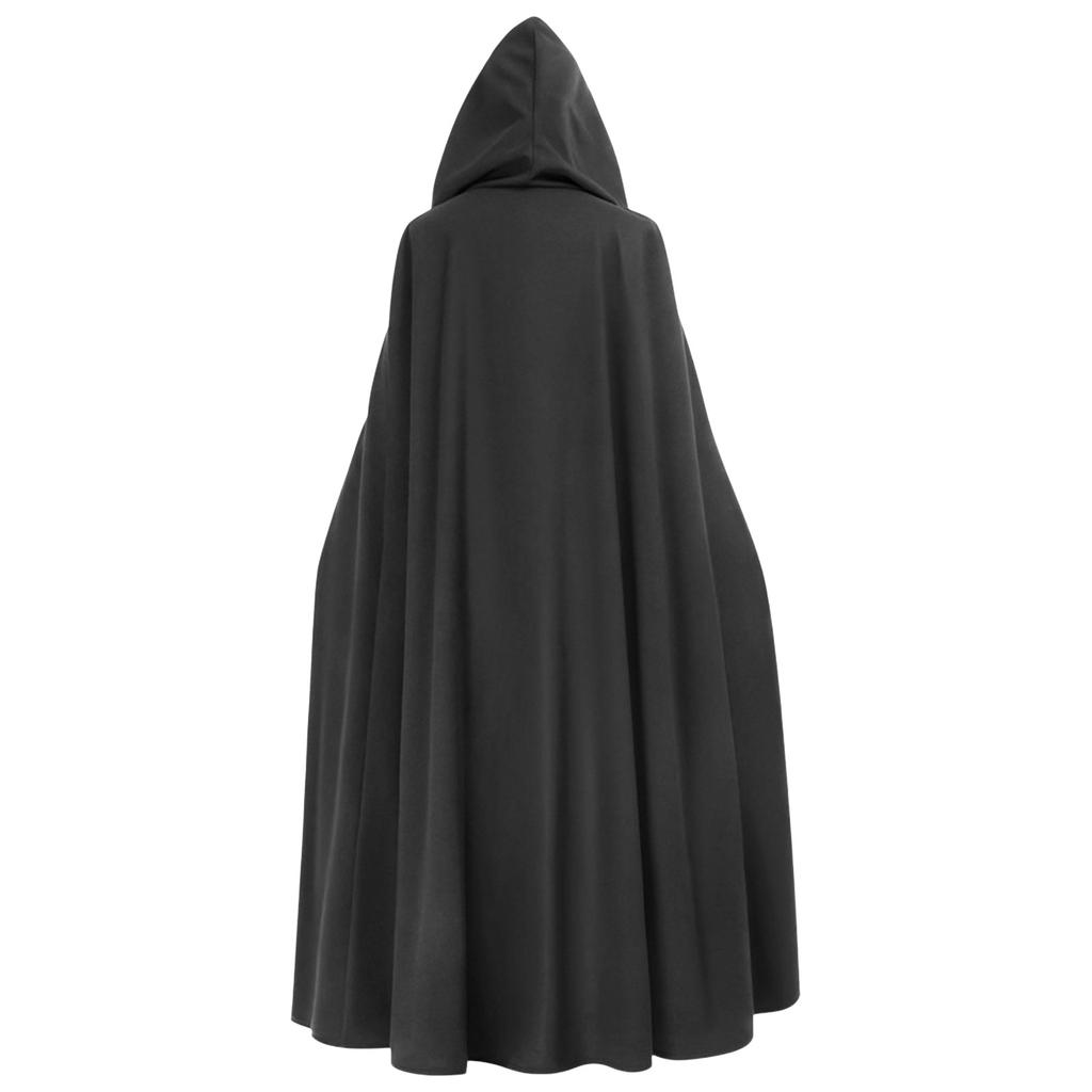 Medieval Vintage Cloak Hooded Gothic Knight Wool Blend Cape Capelet for Halloween Costume Renaissance Style Cloak