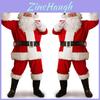 Luxurious Plus Size Christmas Santa Claus Flannel Suit For Adult Fancy Dress Outfit