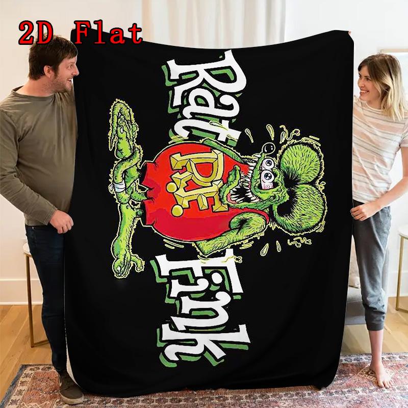 Fink 2D Flat Pattern Flannel Blanket High quality All Seasons Warmth and Comfort Perfect for Christmas Gifts.MMT0918608