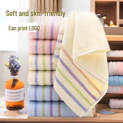 Large Rainbow Gradient Face and Bath Towel - Thick, Absorbent, Lint-Free, Customizable Logo for Men and Women