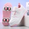 Scarpe da Corsa a Quattro Ruote Scarpe Sportive con Ruote a Puleggia Scarpe con Ruote a Molla Pattini per Bambini