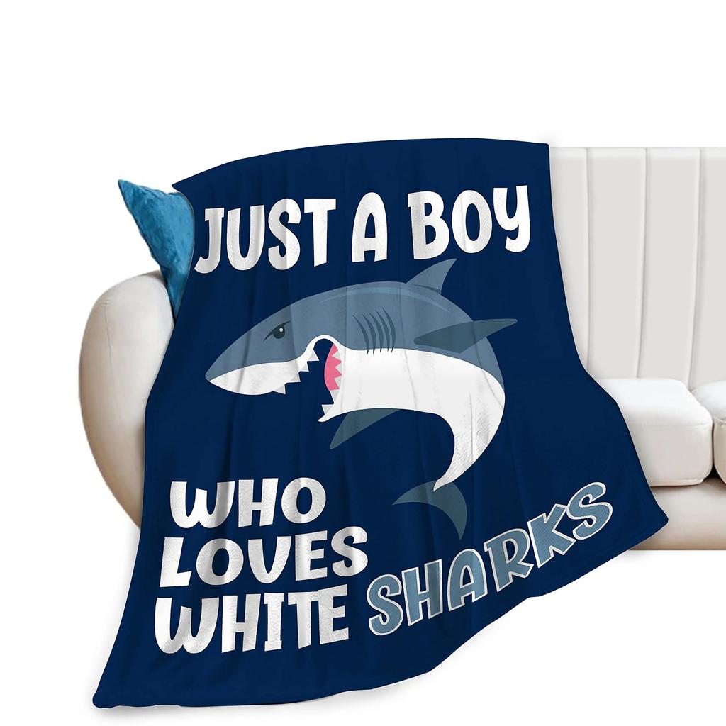 Blanket Shark Blankets Fleece Throw Blanket Ultra Soft Flannel Bed Blanket Warm Fuzzy Plush Blanket 50"X40"