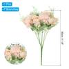 7 Branch Artificial Silk Rose Hydrangea with Stem, Fake Flowers Faux Decor Bouquet for Wedding Home Office Decoration