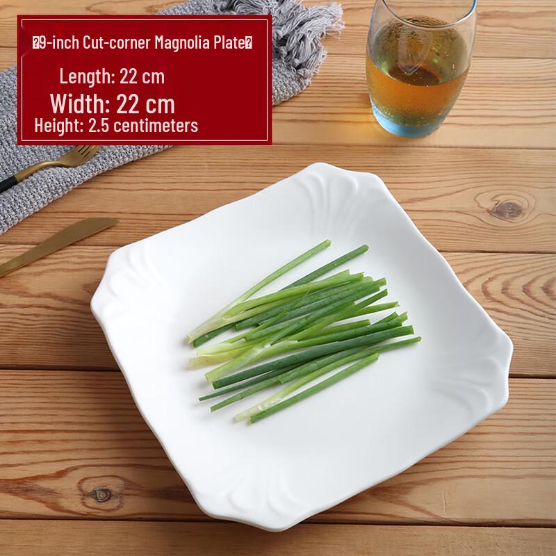 Irregular White Ceramic Dinner Plate