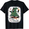 Funny Cats Christmas Tree Merry Catmess Black Cat Kittens T-Shirt Size S-5XL Unisex T-Shirt