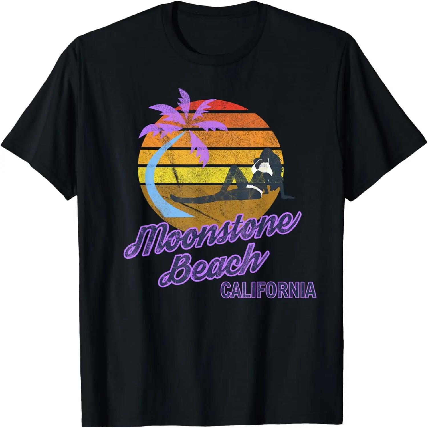 Moonstone Beach Cambria California Retro Surf T-Shirt T-Shirt S