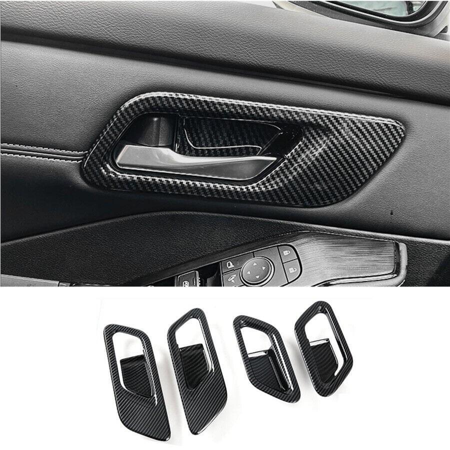 For Nissan Rogue 2021-23 Carbon Fiber pattern Inner Door Handle Bowl Cover Trim