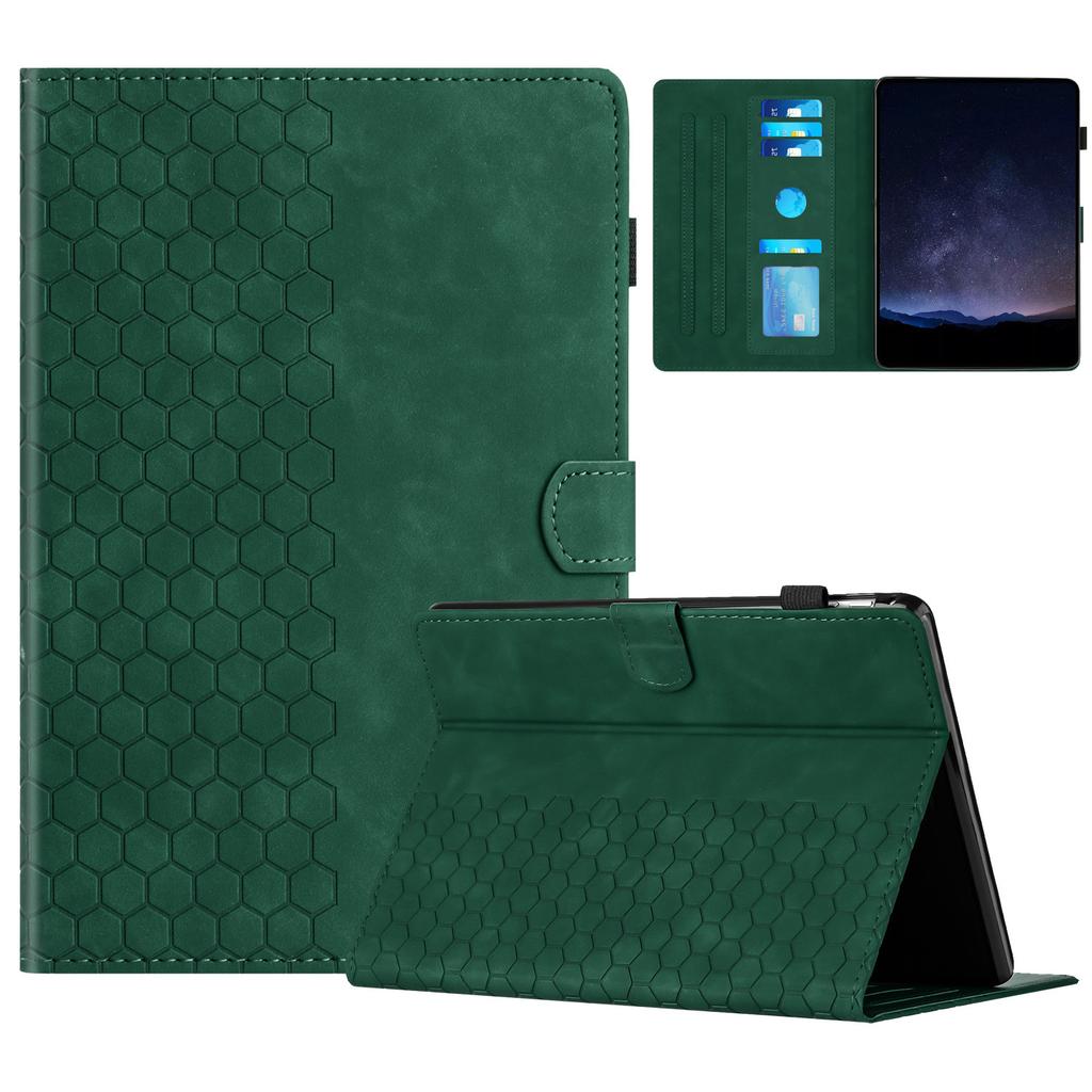 For Amazon Kindle Paperwhite (2021) Case Honeycomb Printed Leather Tablet Cover with Card Slot