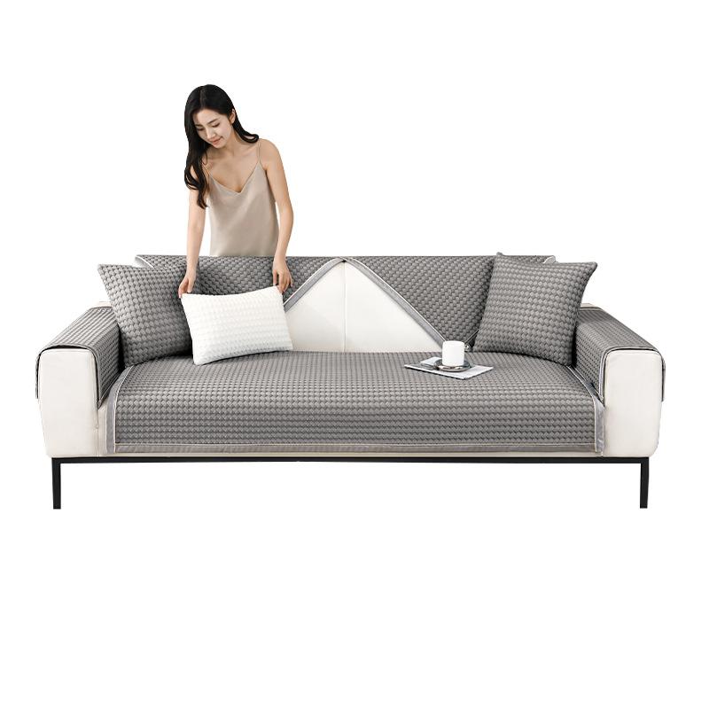Ice Silk Sofa Cover Summer Cushion Slip Resistant Luxe Modern High End Sofa Pad Mat Decor  Lightweight Cooling Seat Cover For Comfort And Style