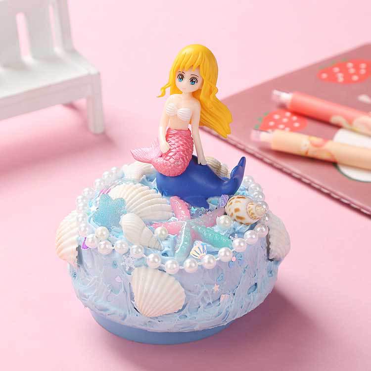 Meerjungfrau Puppe DIY Spieluhr Bausatz: Kreatives handgemachtes Spielzeug mit Kleber
