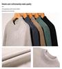 Men's Thick Plush High Neck Sweater - Pure Color Knit for Winter Warmth