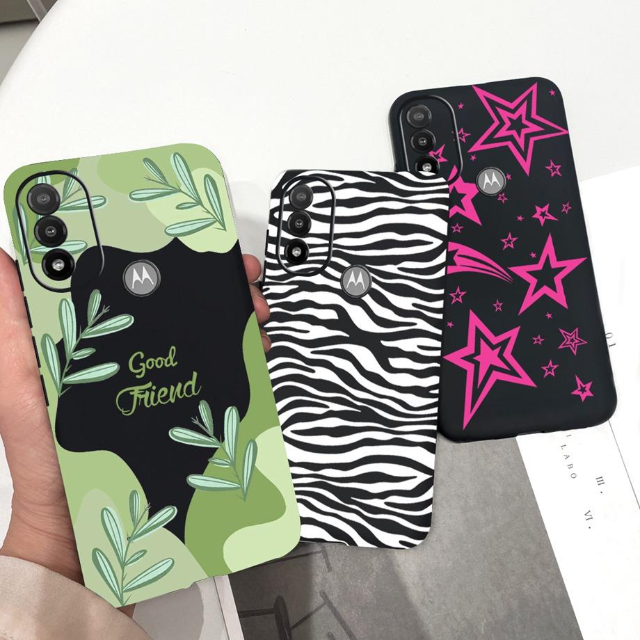 For Motorola Moto E40 Case Moto E20 E30 Cover Soft TPU Silicone Black Cartoon Dragon Astronaut Housing Etui For MotoE40 E 40 20