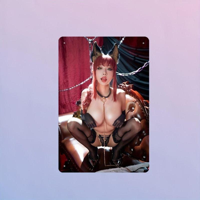 Pin-Up Girl Blechschilder, Garage Werkstatt Metalldekor 20x30cm