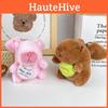 Adorable Capybara Plush Keychain With Flapping Wings Soft Pp Cotton Stuffed Animal