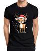 Weihnachtsrentier Aquarell Santa Hut Kinder Geschenk Niedlich Herren T-Shirt