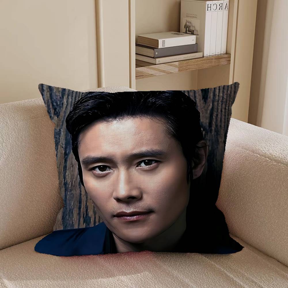 Lee By-ungS HunS Office Cushion Pillowcase Car Cushion Cover45X45CM Lumbar Pillowcase Sofa Pillowcover