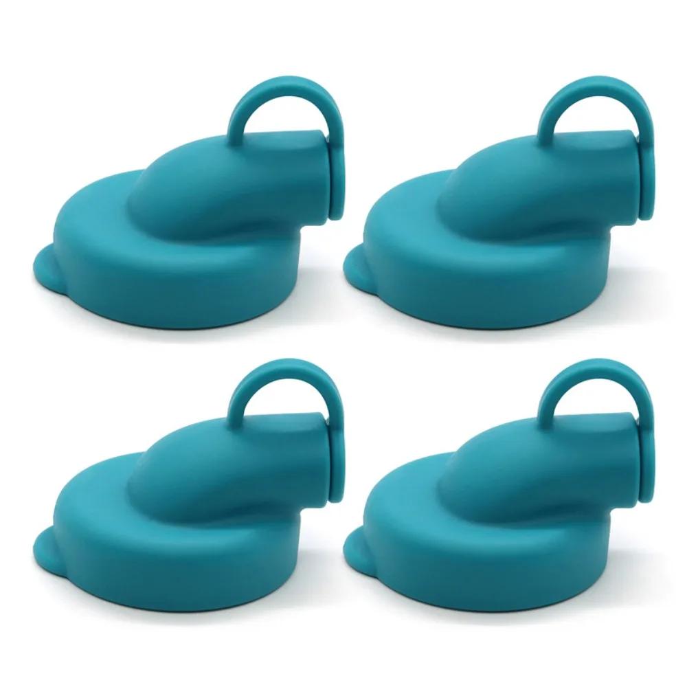 4Pcs Replacement Milk Bottle Caps Silicone Leak Proof Milk Cup Lids Spare Parts Reusable Bottle Cap Cover for Stanpac & Libbey